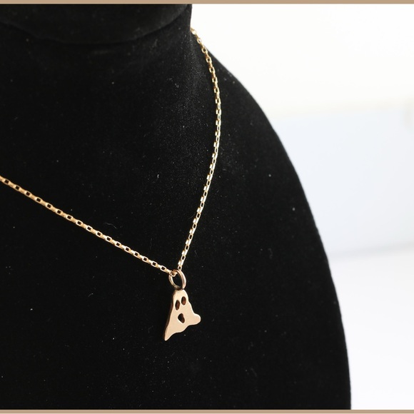 🎃 14K Gold Filled Ghost Necklace – 18” Chain - Picture 7 of 8
